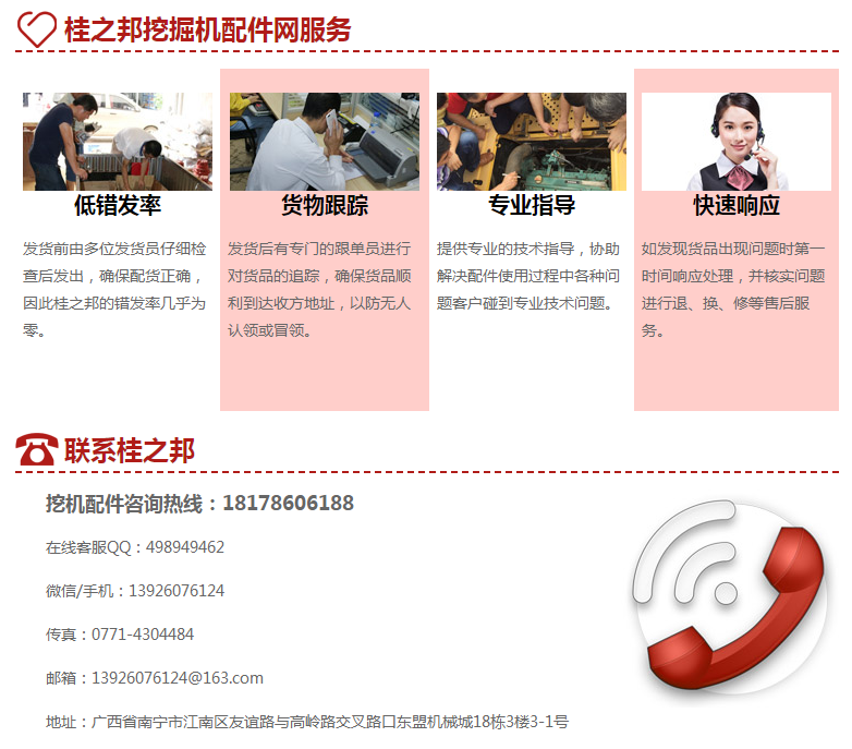 挖掘机配件批发