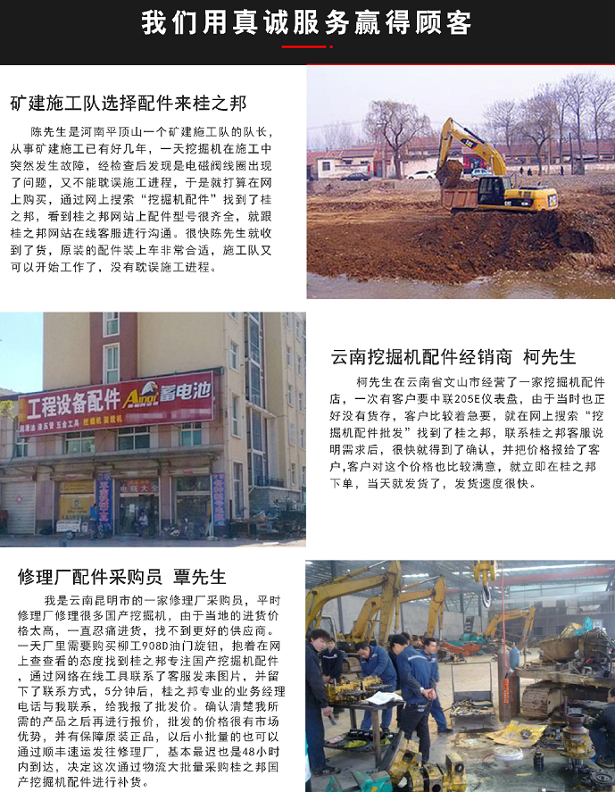 挖掘机配件大型网站