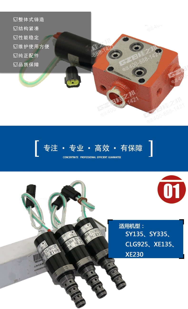 三一135挖机比例伺服阀